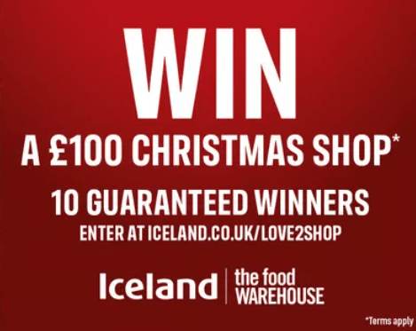 Win a £100 Christmas Love2shop voucher from Iceland