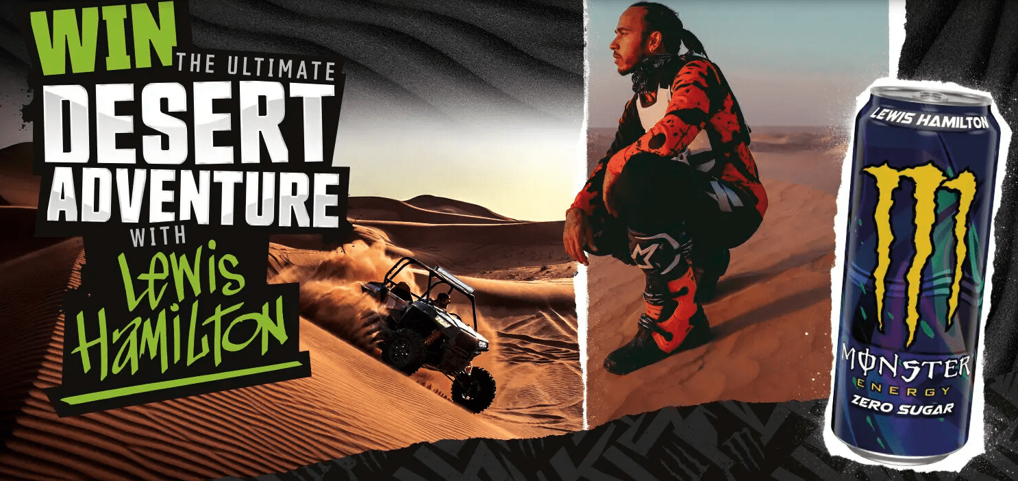 Win a trip to UAE with Lewis Hamilton from Monster Energy