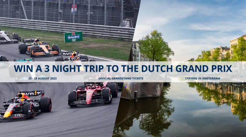 Win a trip to the 2023 Formula 1 Dutch Grand Prix with Gullivers Sports Travel