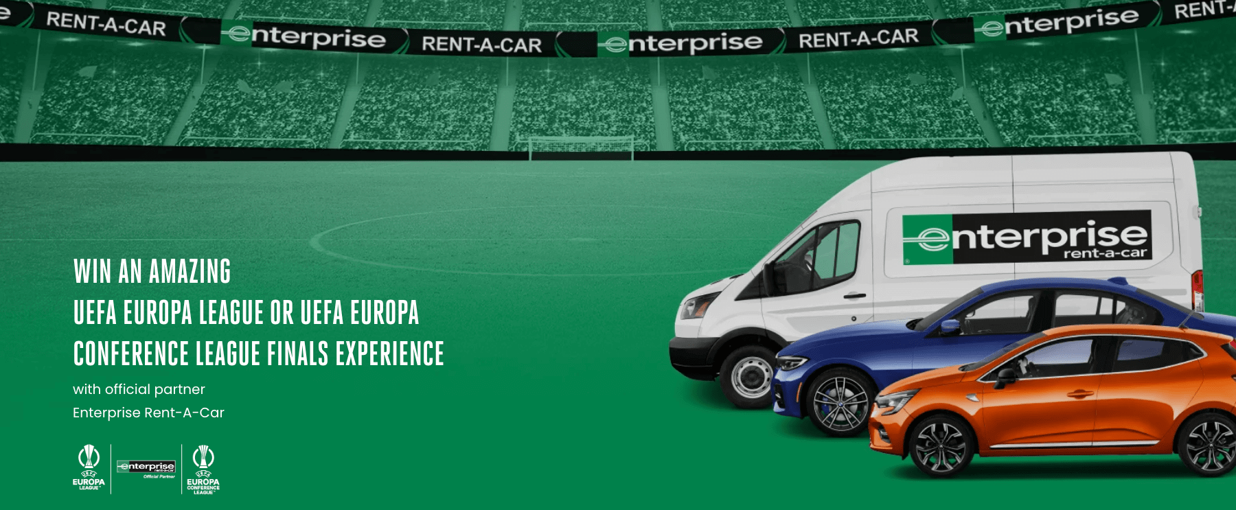 Win an UEFA finals experience with Enterprise