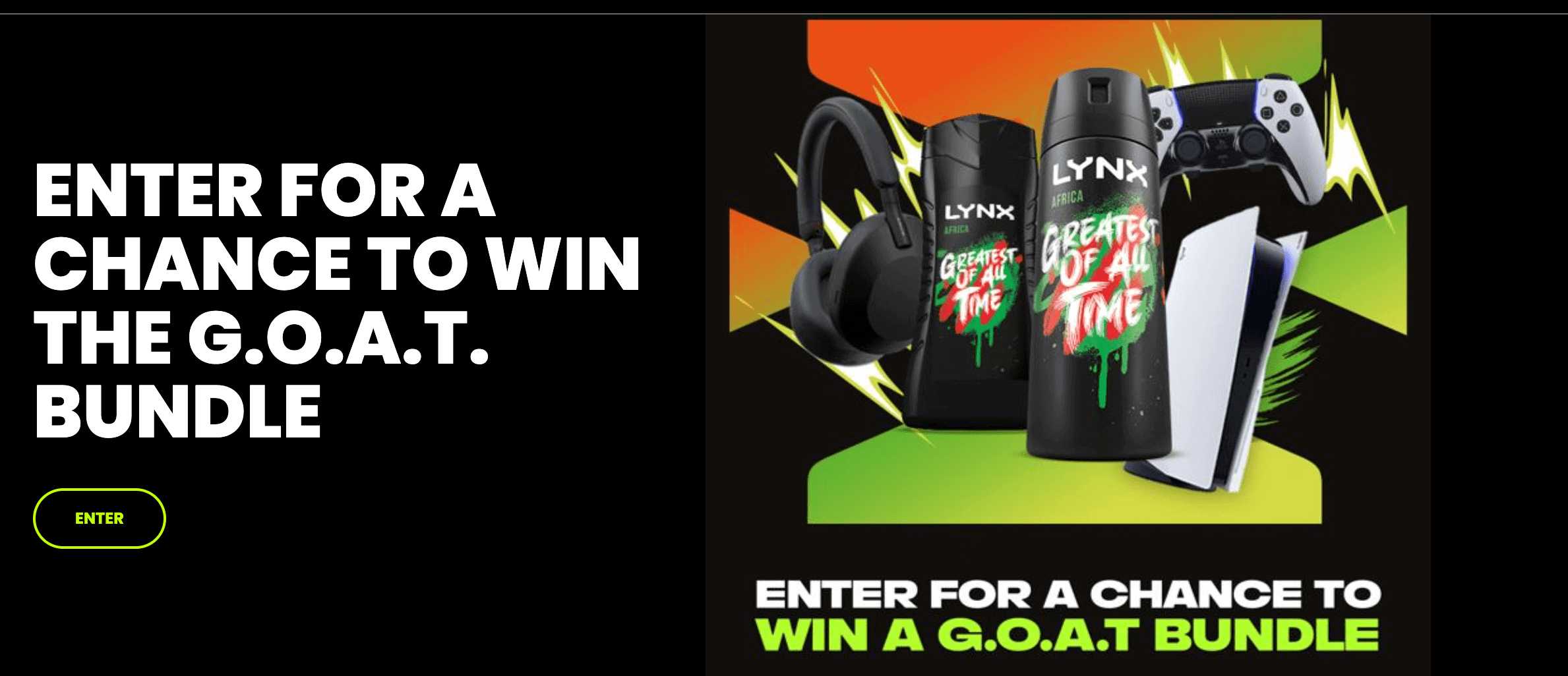LYNX Get Goated Competition: Win Big Prizes