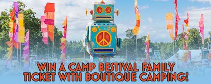 Win a Boutique Camping Family Ticket for Camp Bestival with ITV