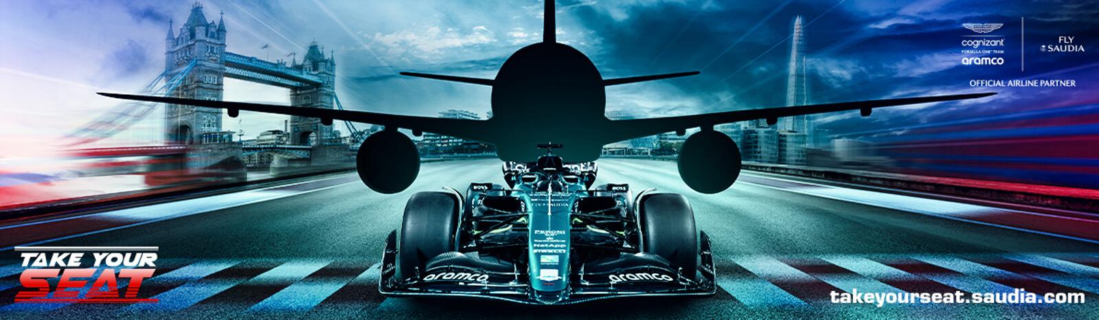 Win an Aston Martin Aramco Cognizant Formula One Team signed merchandise bundle with Saudia