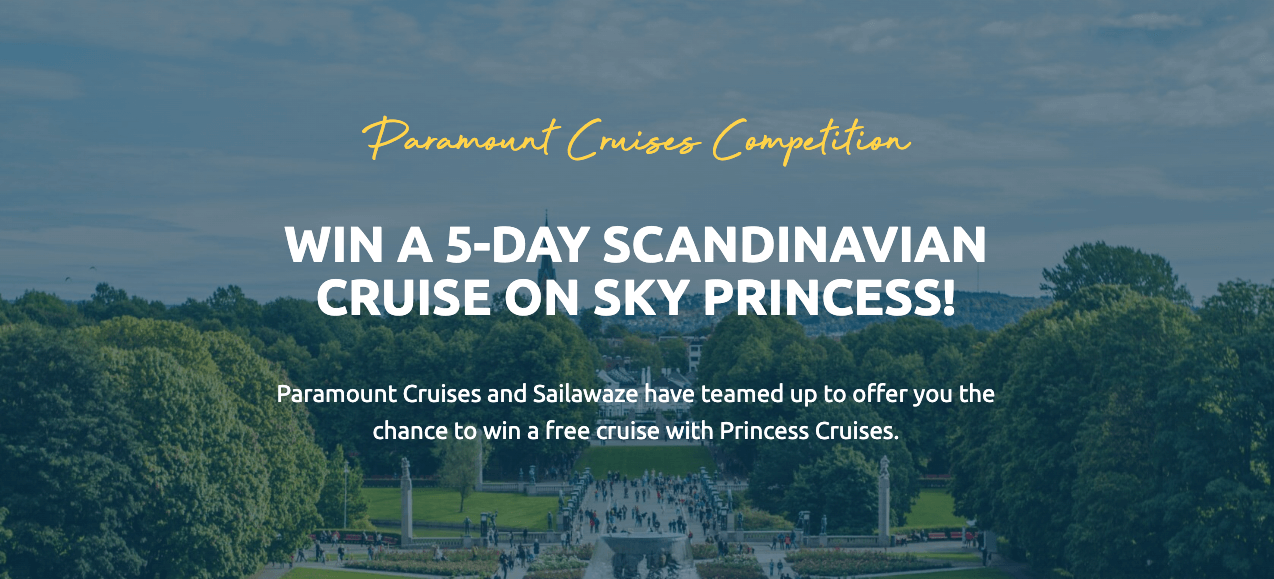 Win a Scandinavian cruise on Sky Princess with Sailawaze