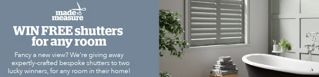 Win free shutters for any room with Dunelm