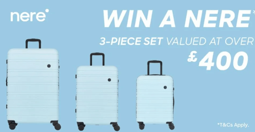 Win a 3 piece luggage set with Nere