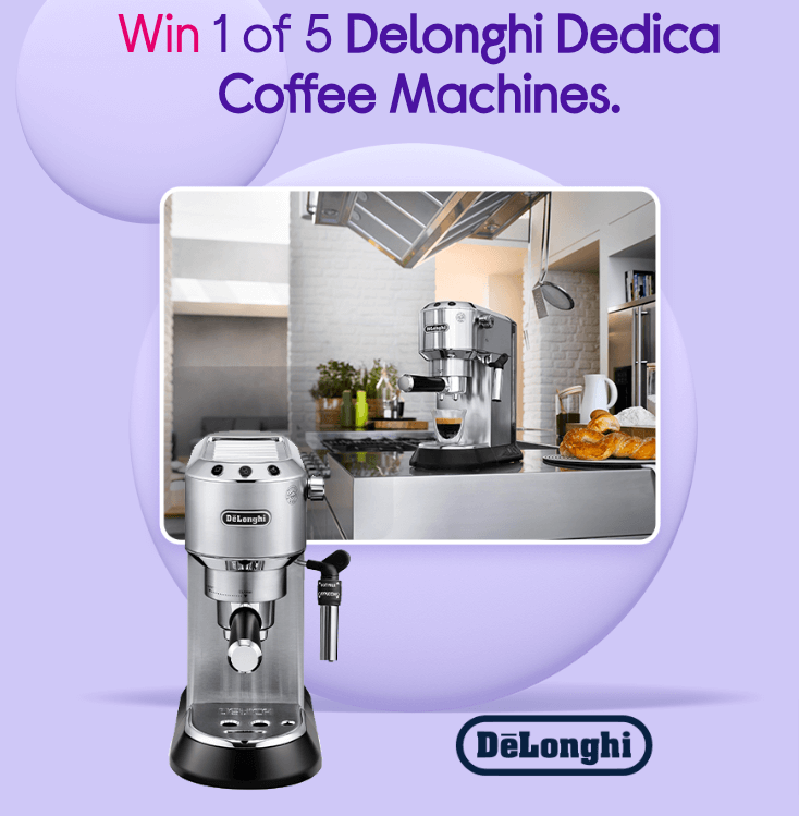 Win a Delonghi Dedica coffee machine with Currys