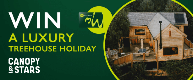 Win a luxury treehouse holiday with Waitrose