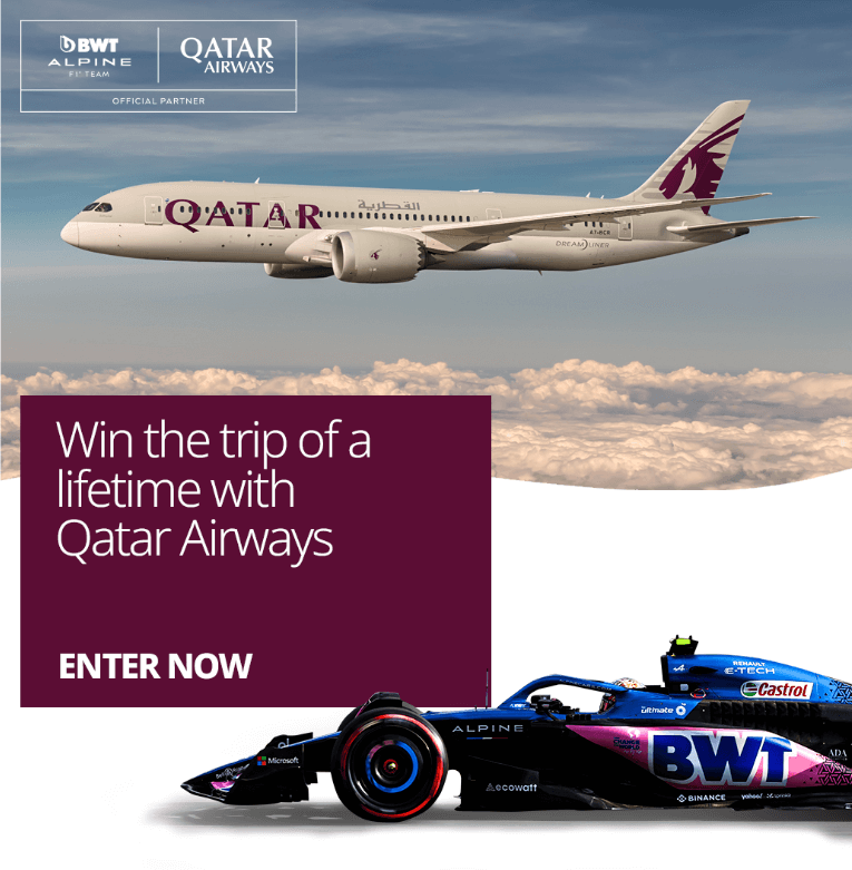 Win a trip of a lifetime with Alpine F1 and Qatar Airways