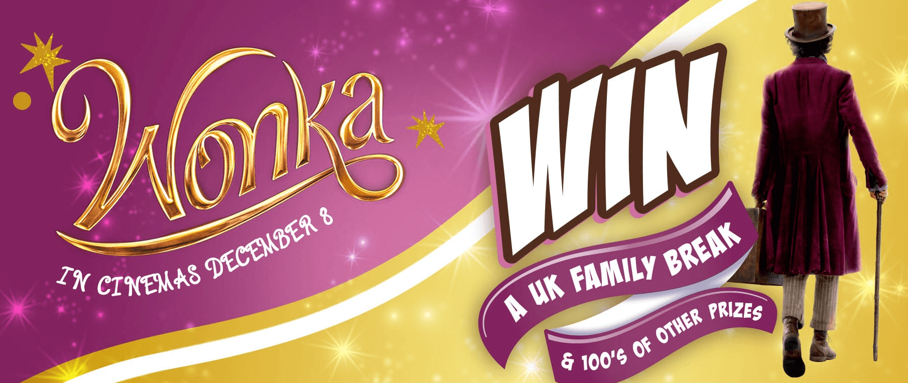 Kinder Wonka Competition: Win 1 of 5 UK Family Breaks