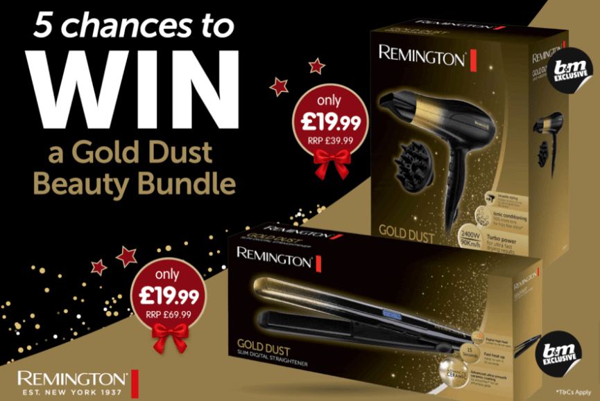 Win a Remington Gold Dust Beauty bundle with B&M