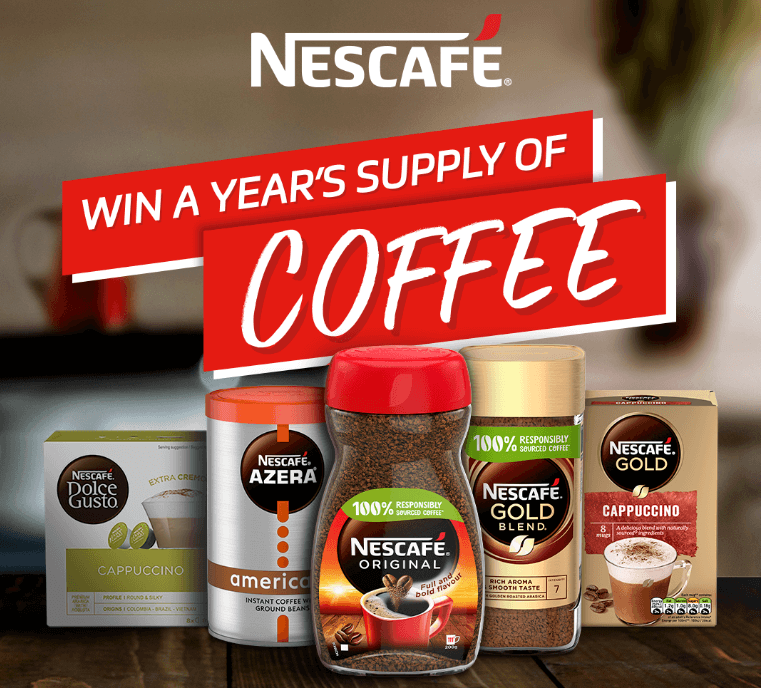 Win a year's supply of NESCAFE coffee
