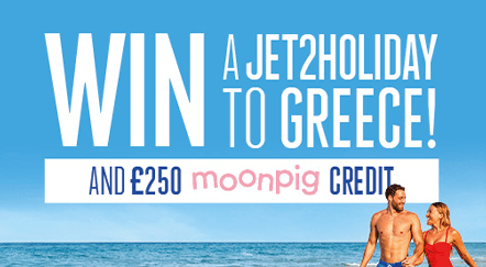 Win a Jet2holiday to Greece plus £250 Moonpig credit