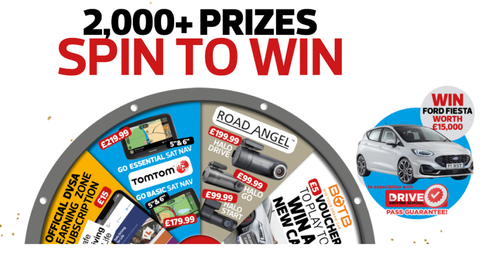 Win a Ford Fiesta car plus 2000 prizes with FirstCar