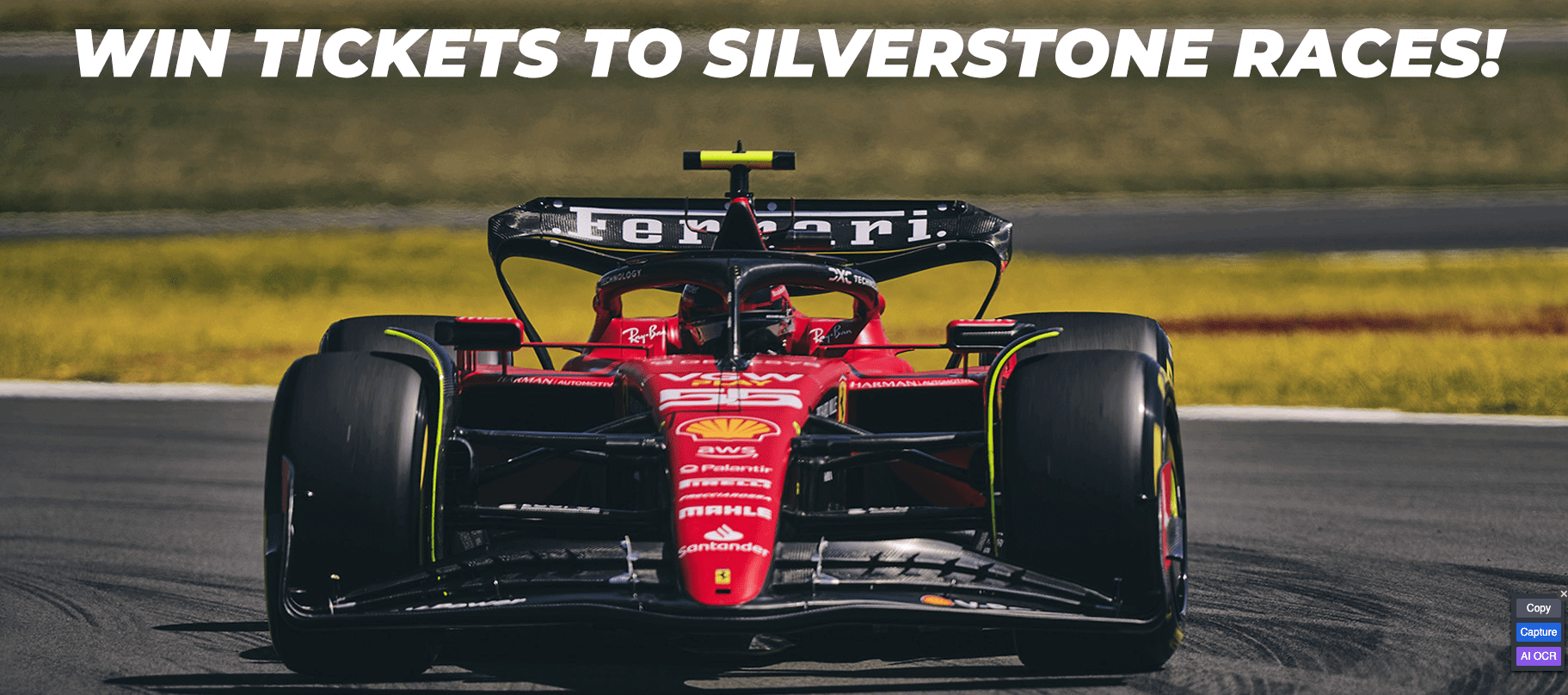 Win free tickets to the 2024 Silverstone Formula 1 Grand Prix with SHELL